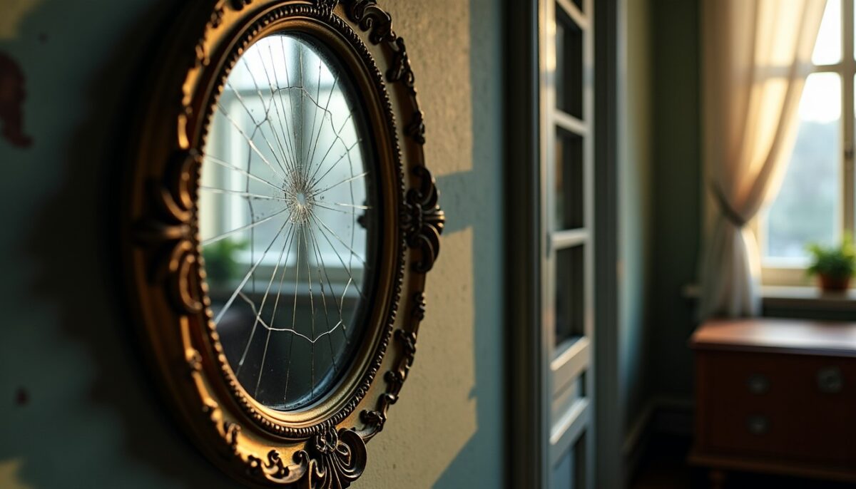 Miroir qui se brise seul : signification spirituelle et messages essentiels à connaître